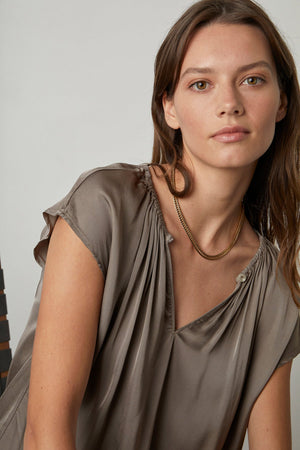 ODETTE CAP SLEEVE BLOUSE - Velvet Staging 2.0