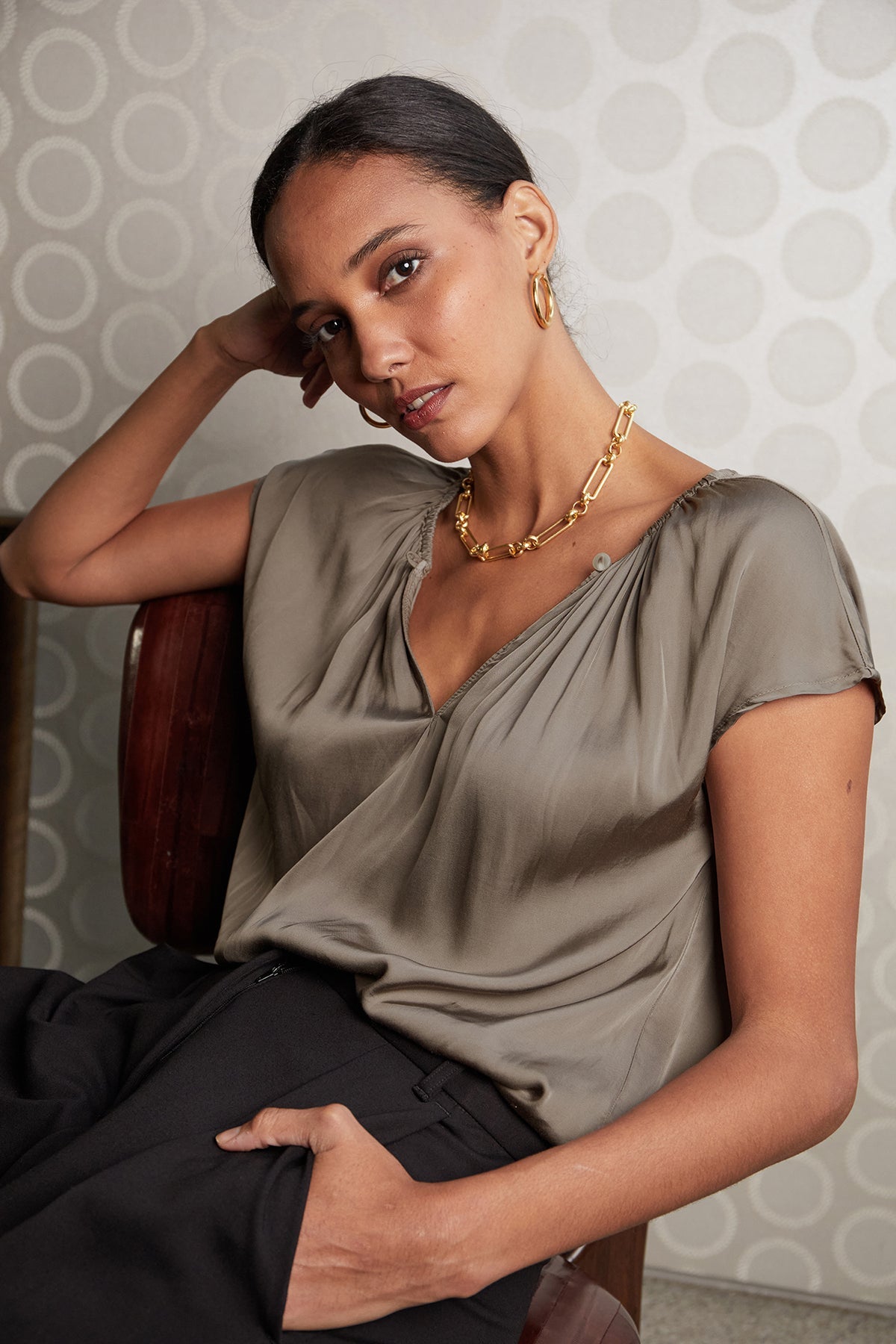 ODETTE CAP SLEEVE BLOUSE - Velvet Staging 2.0-26916281778372