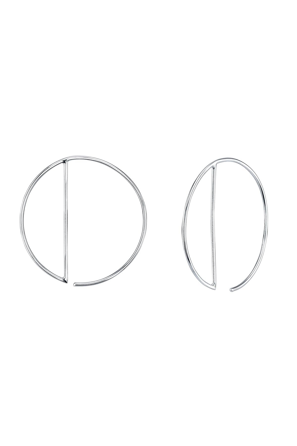 OPEN CRESCENT HOOPS IN SILVER BY SLOAN - Velvet Staging 2.0