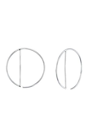 OPEN CRESCENT HOOPS IN SILVER BY SLOAN - Velvet Staging 2.0
