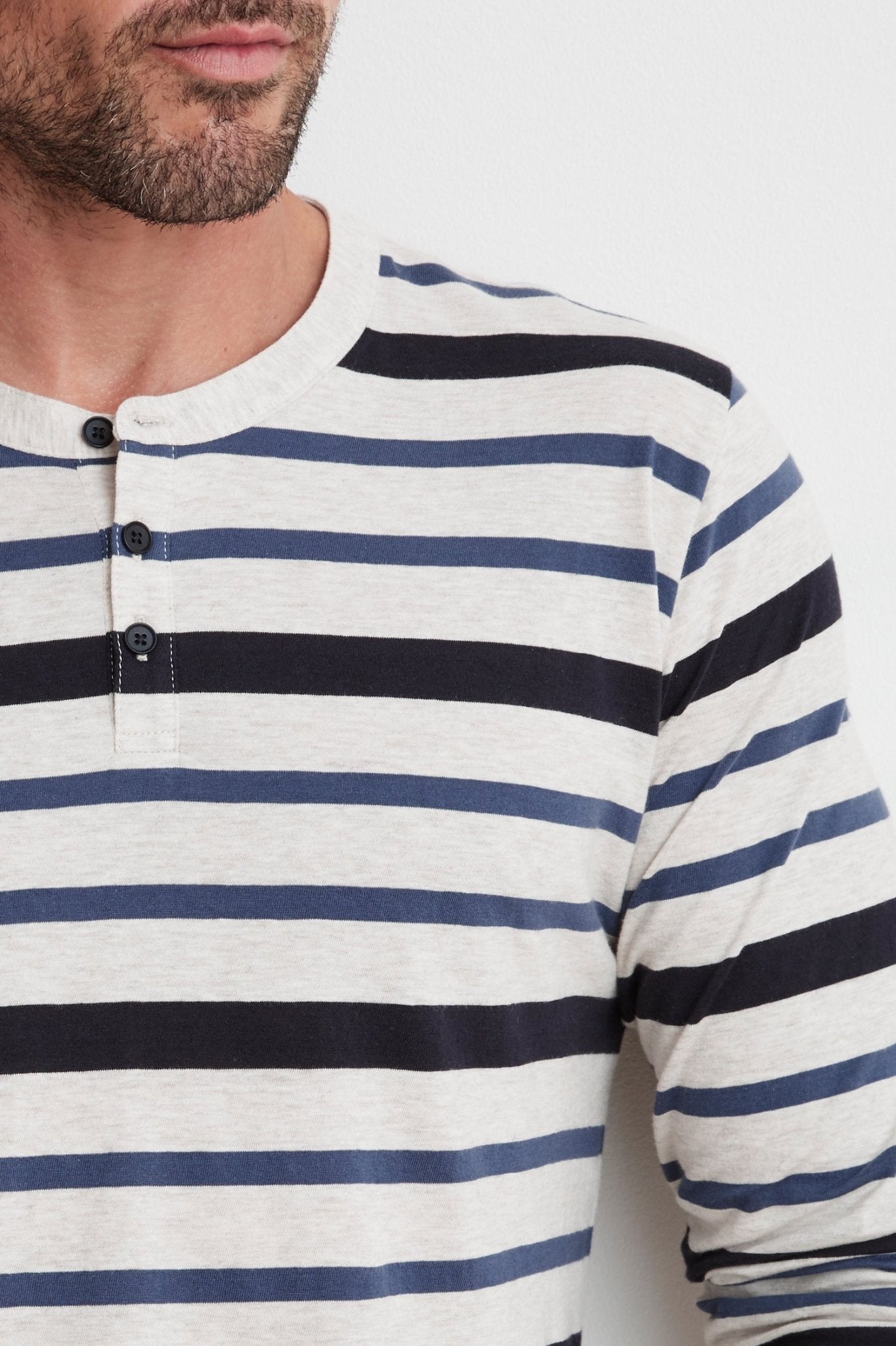OSCAR OMBRE JERSEY HENLEY - Velvet Staging 2.0