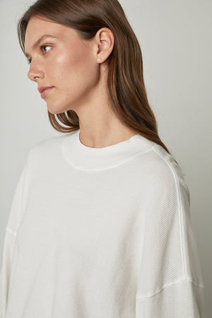PAIGE OVERSIZED COTTON THERMAL TEE - Velvet Staging 2.0