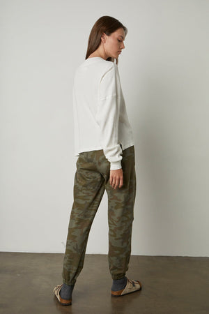 PAIGE OVERSIZED COTTON THERMAL TEE - Velvet Staging 2.0
