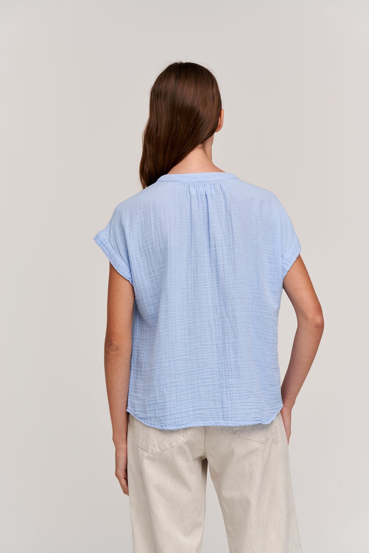 PAMELA COTTON GAUZE BUTTON-UP TOP - Velvet Staging 2.0-26916294000836