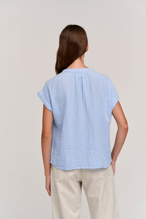 PAMELA COTTON GAUZE BUTTON-UP TOP - Velvet Staging 2.0