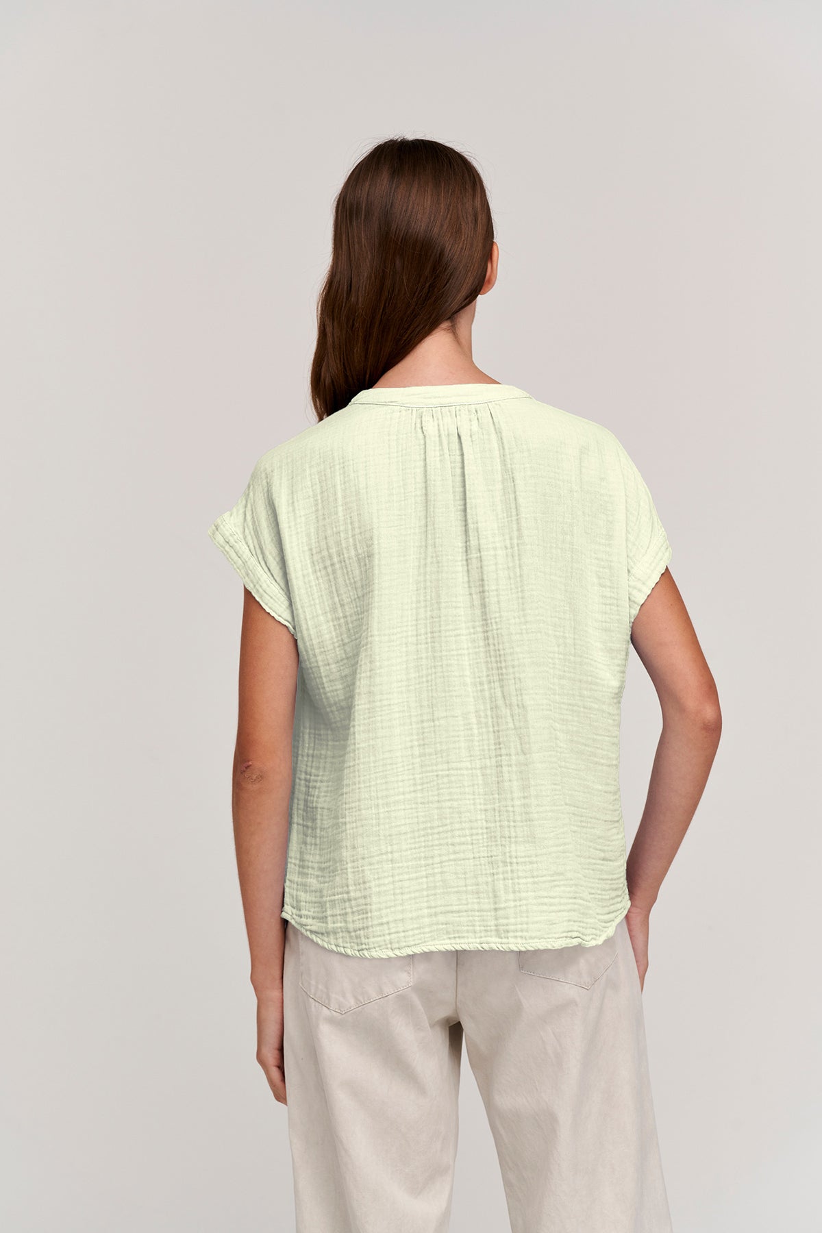 PAMELA COTTON GAUZE BUTTON-UP TOP - Velvet Staging 2.0
