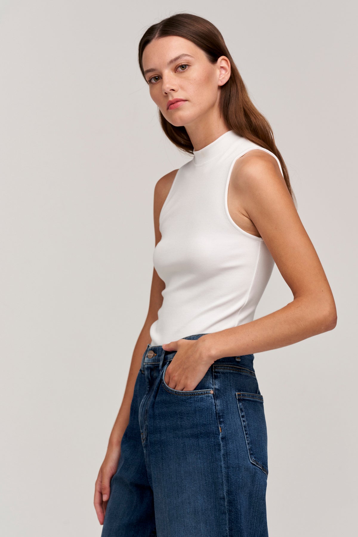 PAULETTE MOCK NECK TANK TOP - Velvet Staging 2.0-26916293640388