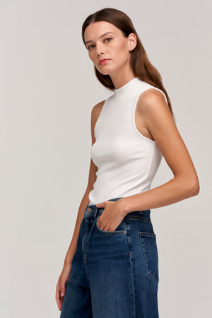 PAULETTE MOCK NECK TANK TOP - Velvet Staging 2.0