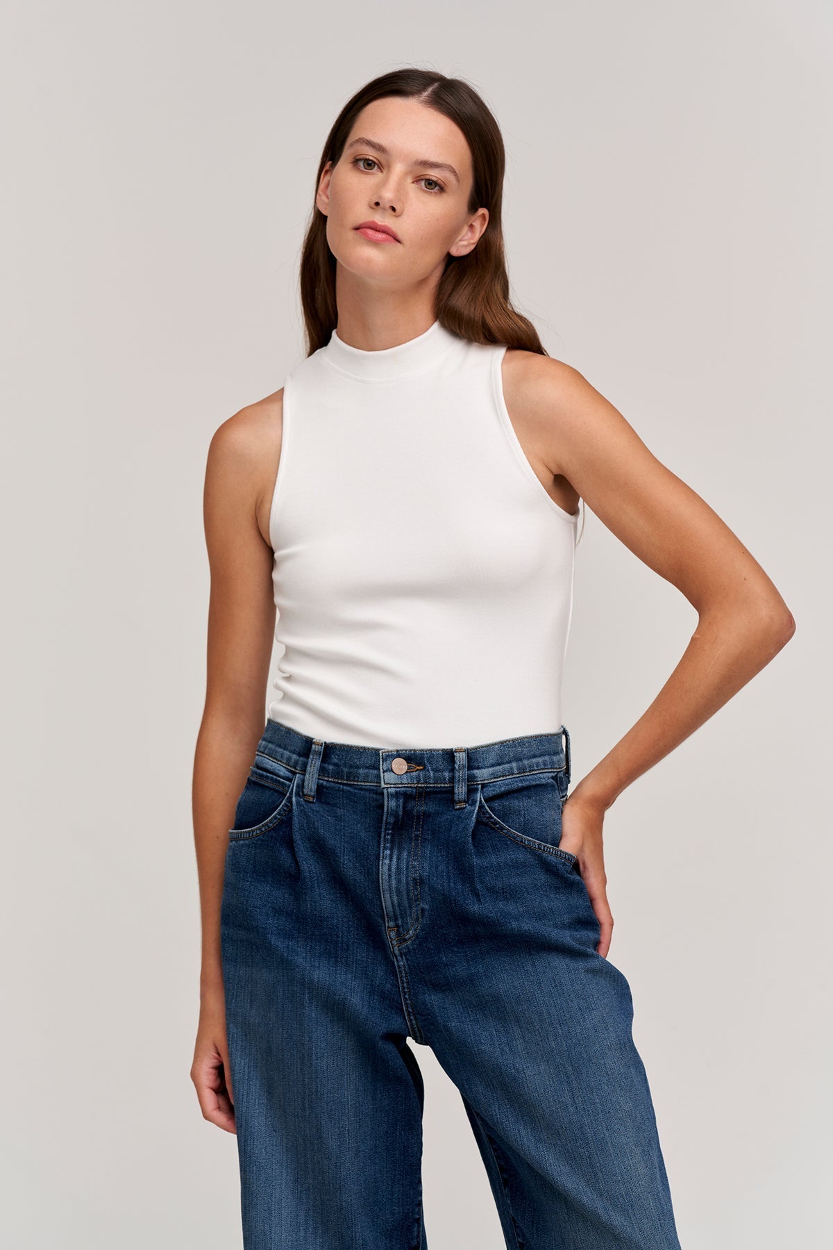 PAULETTE MOCK NECK TANK TOP - Velvet Staging 2.0