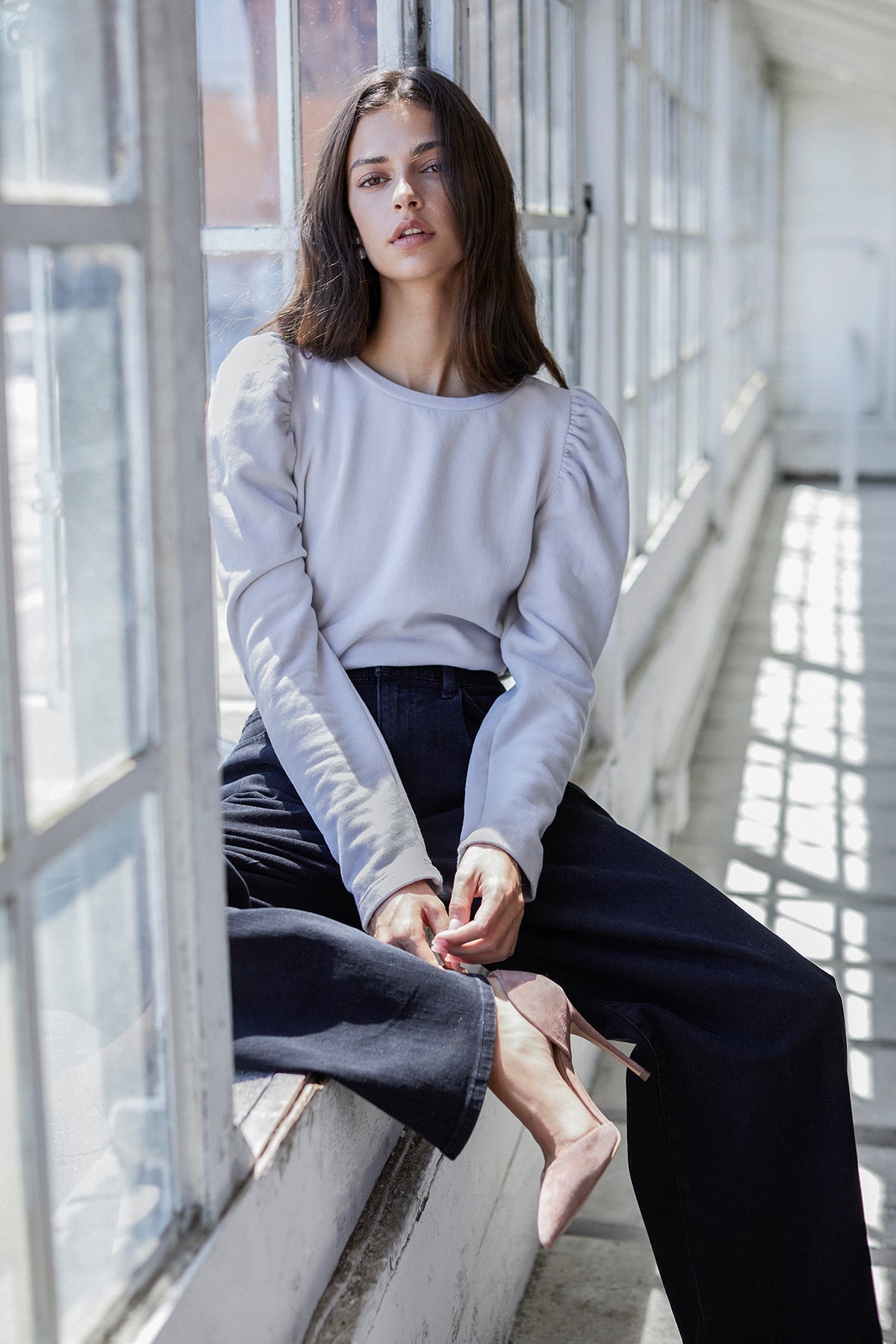 PEGGY PUFF SLEEVE SWEATSHIRT - Velvet Staging 2.0-26916295934148