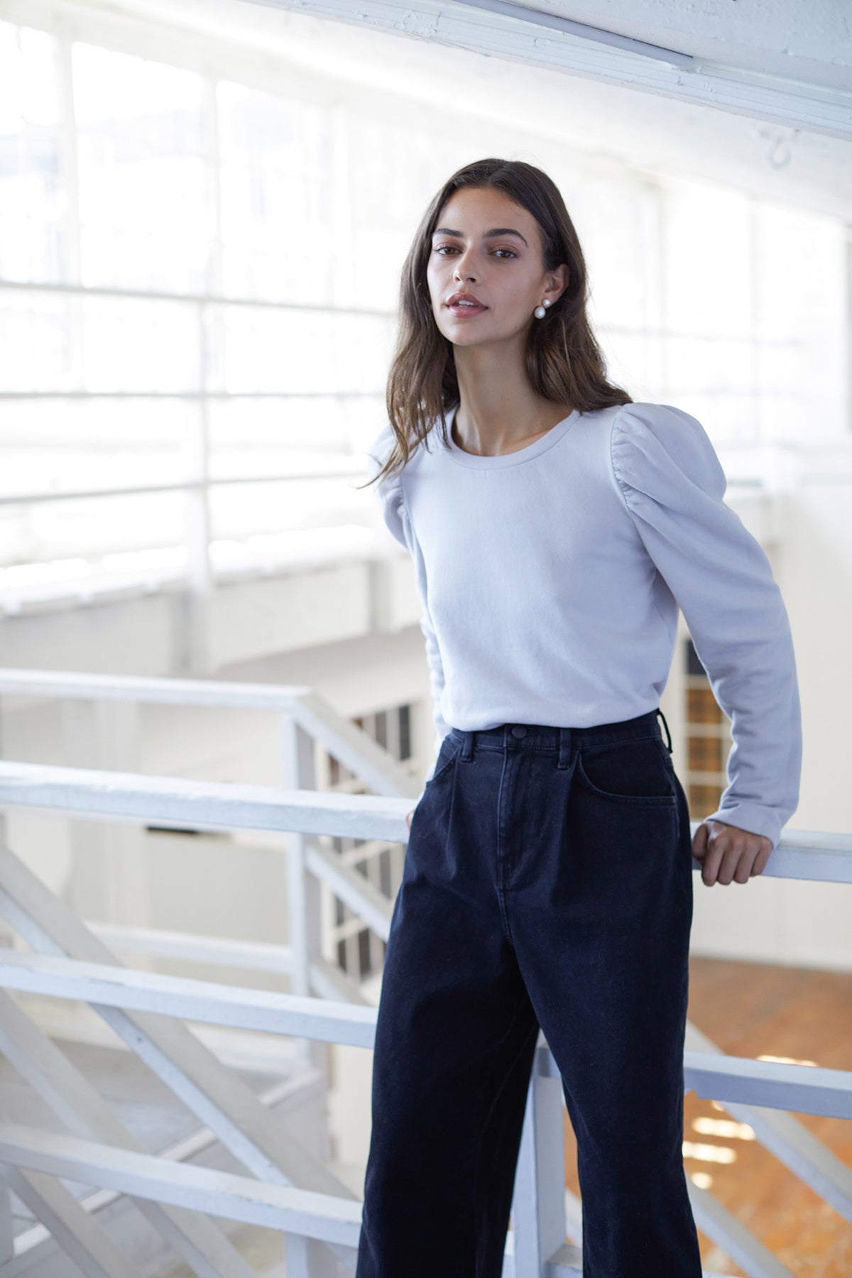 PEGGY PUFF SLEEVE SWEATSHIRT - Velvet Staging 2.0