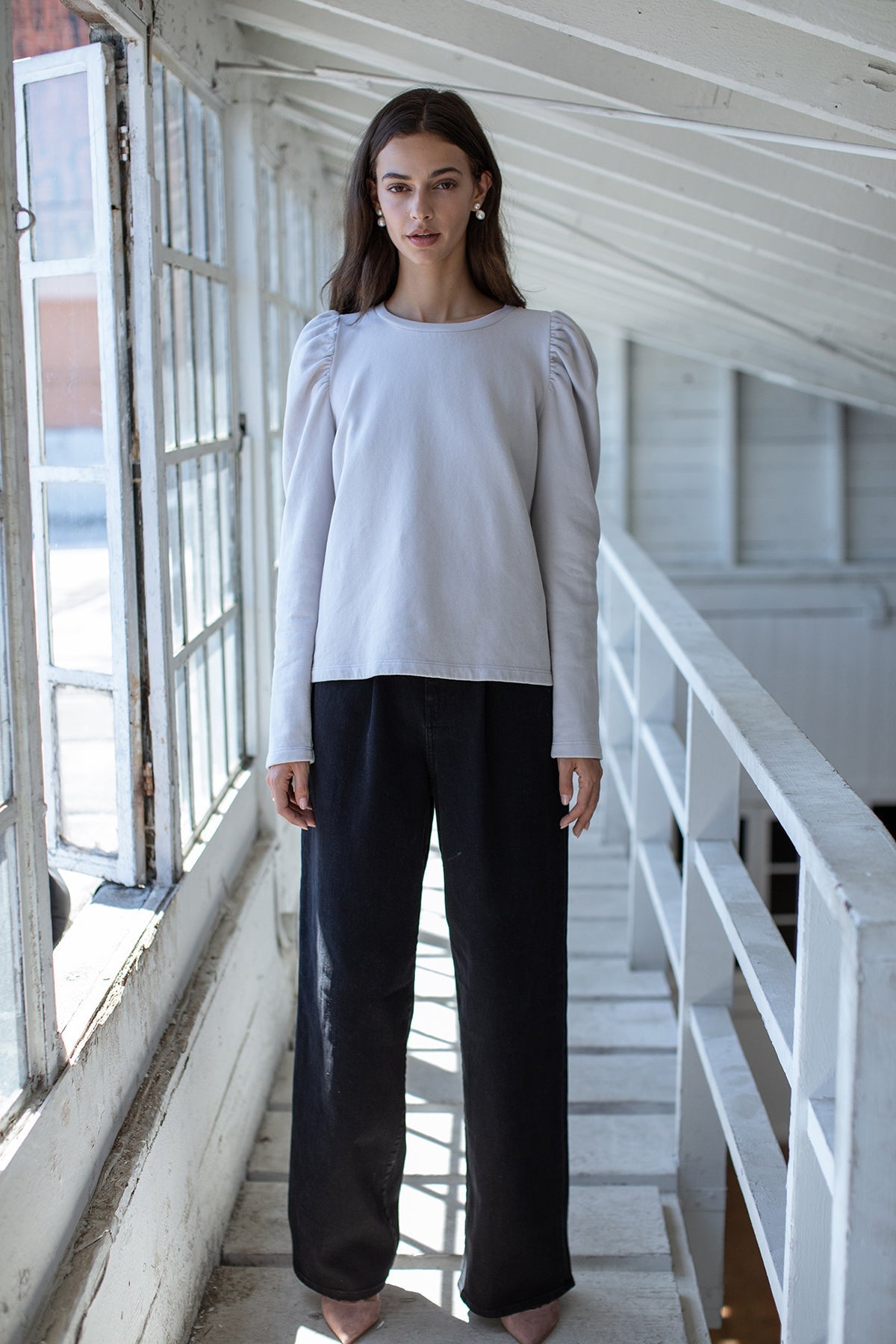 PEGGY PUFF SLEEVE SWEATSHIRT - Velvet Staging 2.0