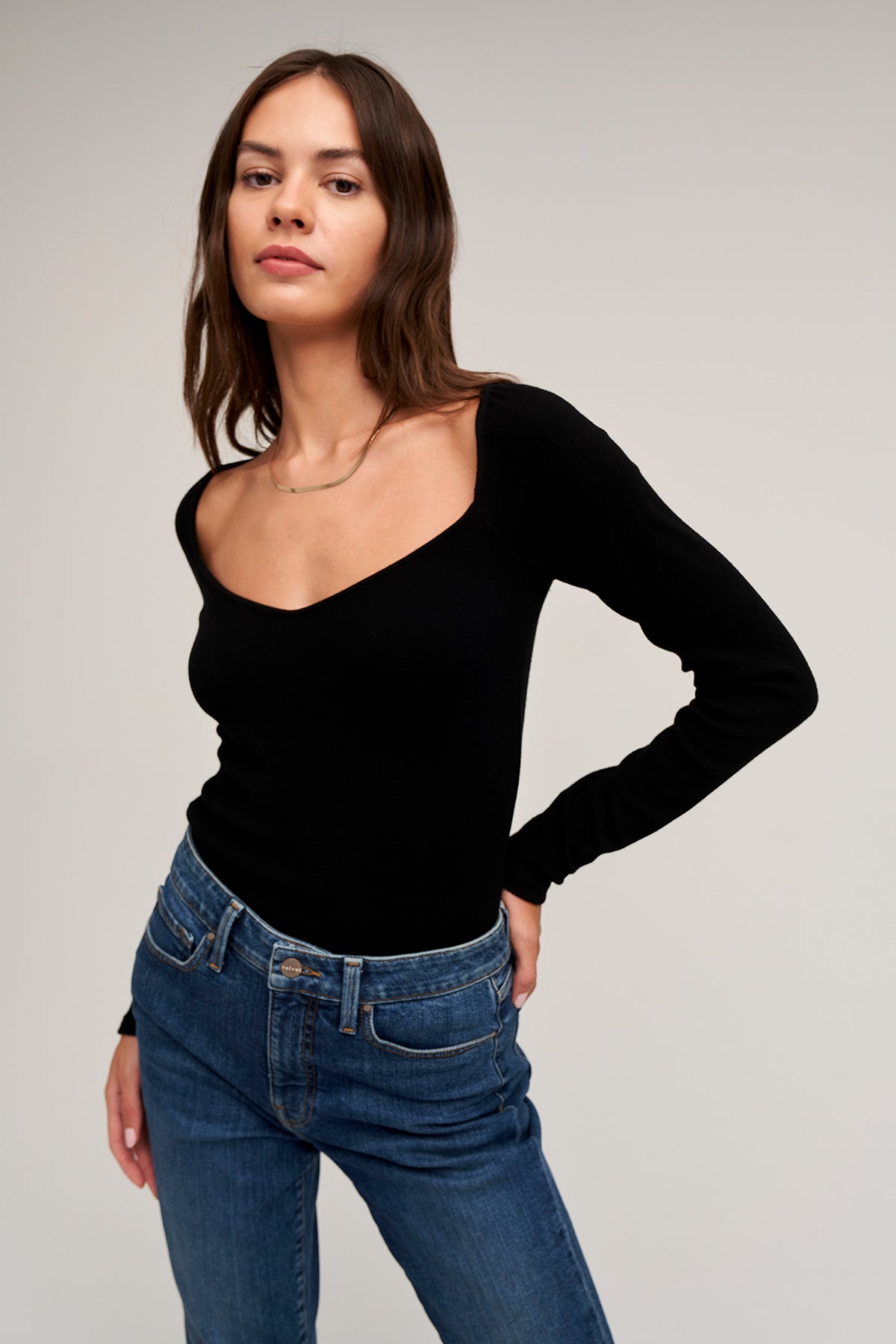 PEPPA VISCOSE RIB TOP - Velvet Staging 2.0