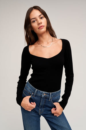 PEPPA VISCOSE RIB TOP - Velvet Staging 2.0