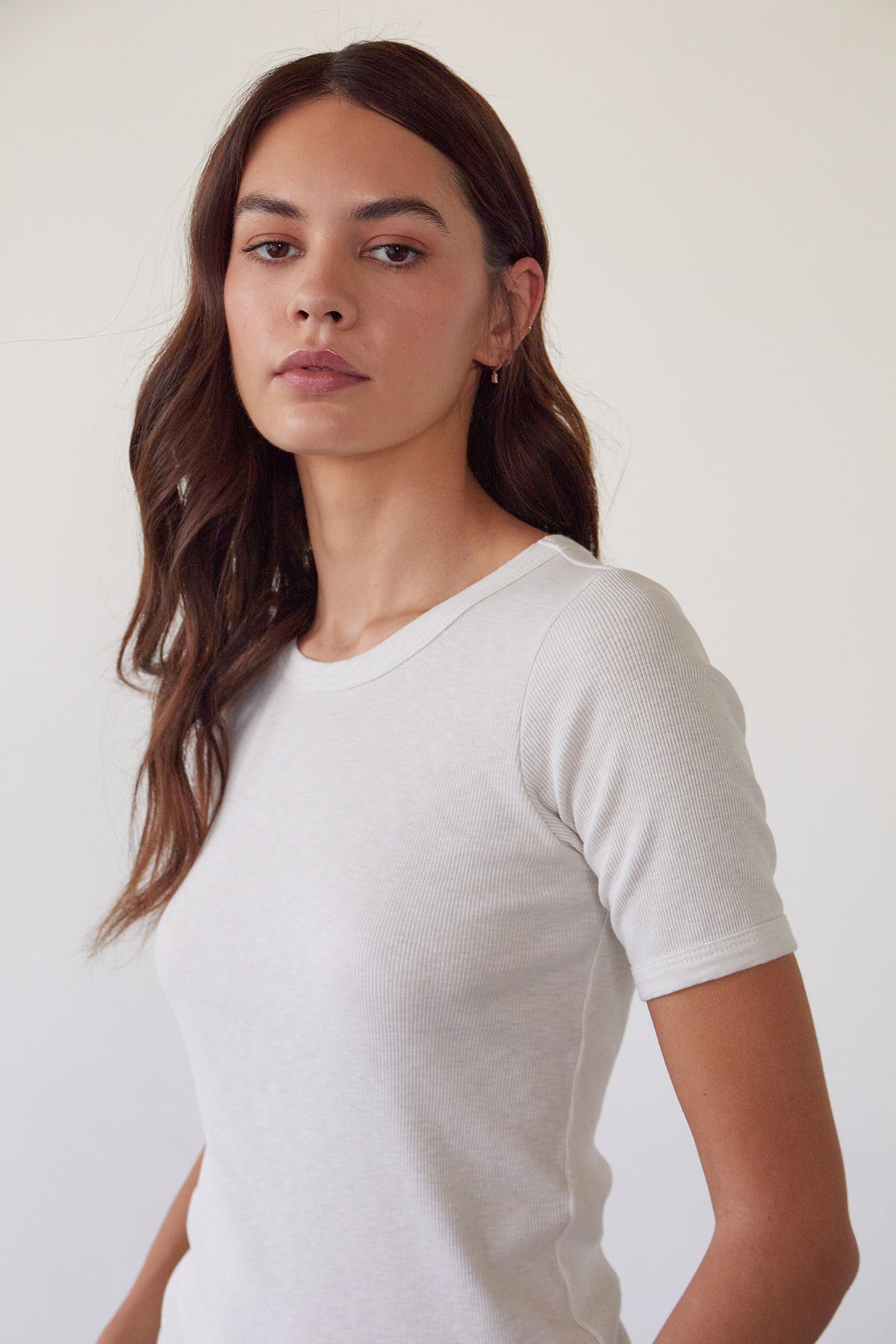PIXIE RIBBED CREW NECK TEE - Velvet Staging 2.0