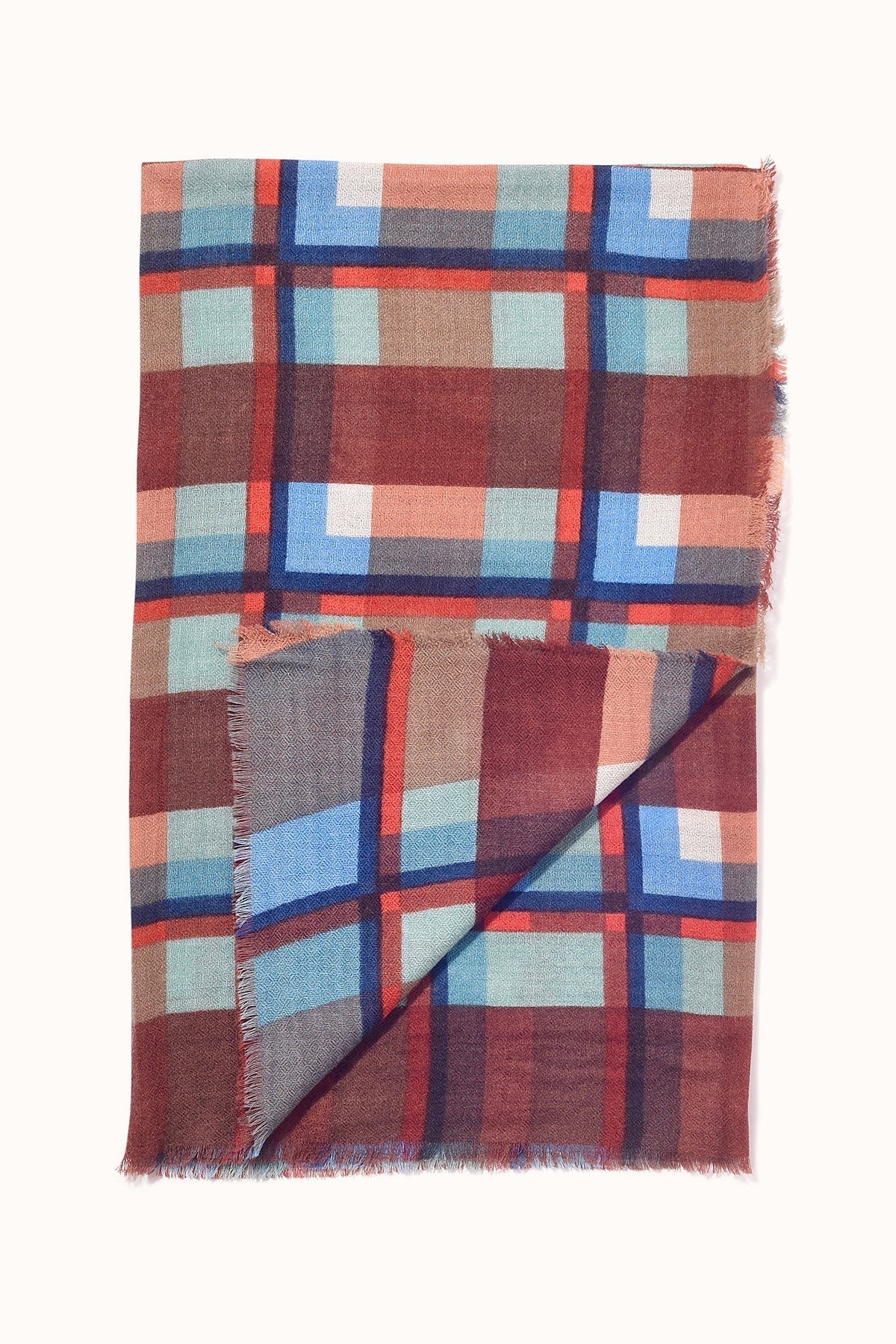 PLAID WOOL BLEND SCARF BY EPICE - Velvet Staging 2.0-26916301439172