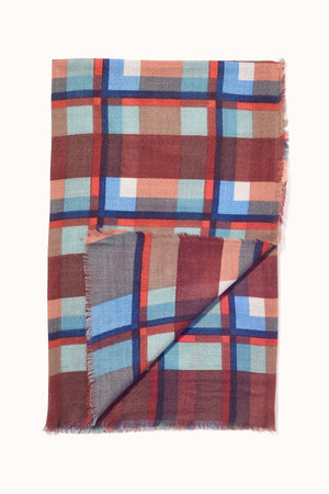 PLAID WOOL BLEND SCARF BY EPICE - Velvet Staging 2.0