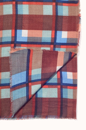 PLAID WOOL BLEND SCARF BY EPICE - Velvet Staging 2.0
