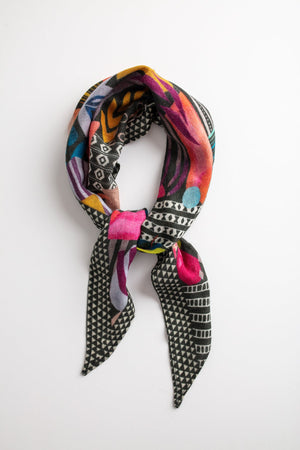 PRINTED DIAMOND SILK BLEND SCARF BY VISMAYA - Velvet Staging 2.0