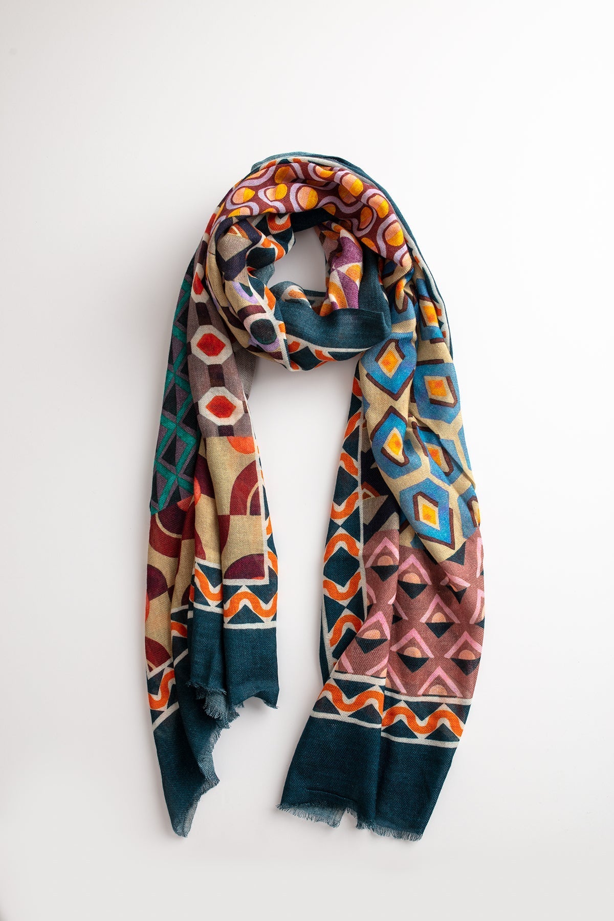 PRINTED SILK BLEND SCARF BY VISMAYA - Velvet Staging 2.0
