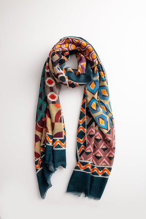 PRINTED SILK BLEND SCARF BY VISMAYA - Velvet Staging 2.0