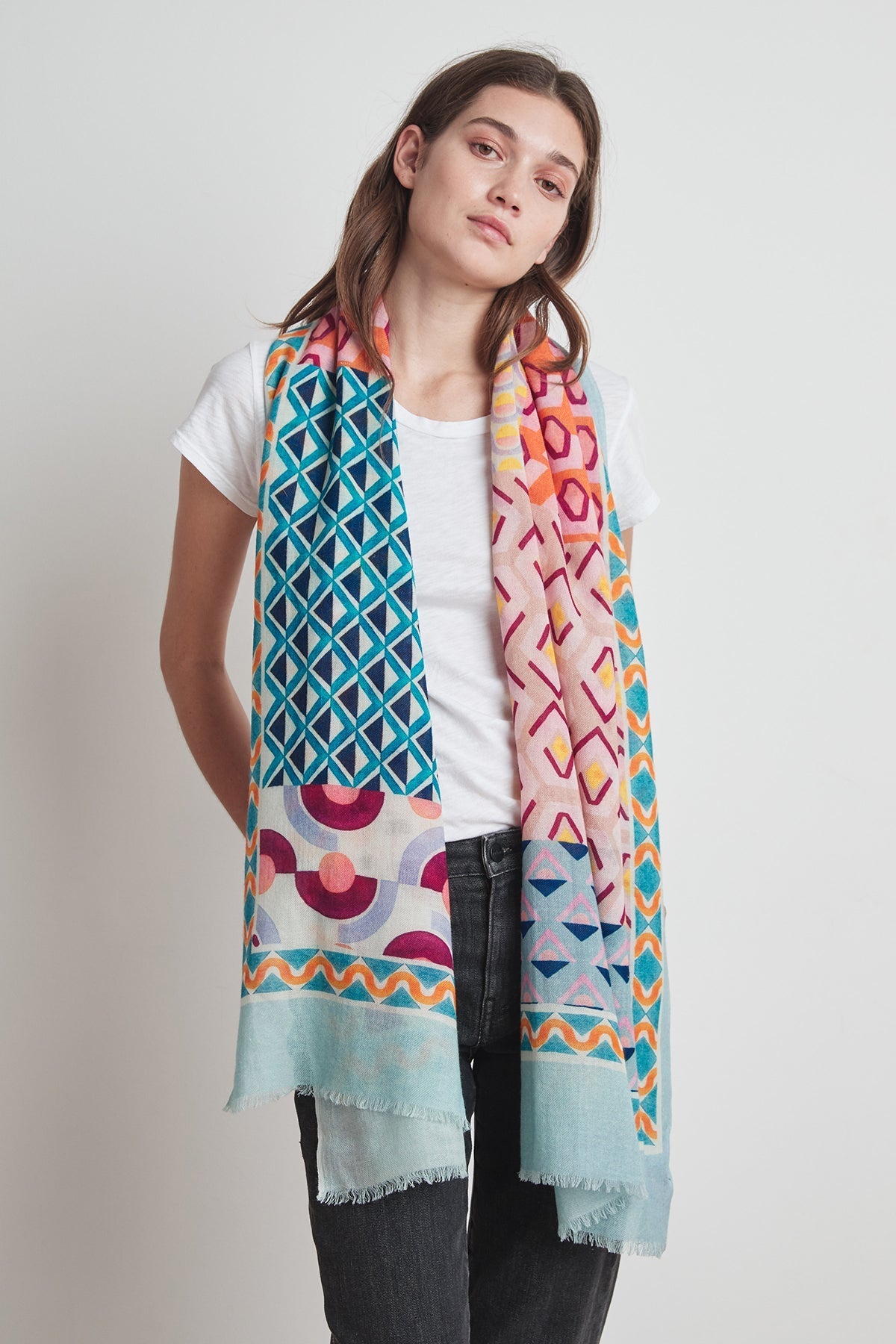 PRINTED SILK BLEND SCARF BY VISMAYA - Velvet Staging 2.0