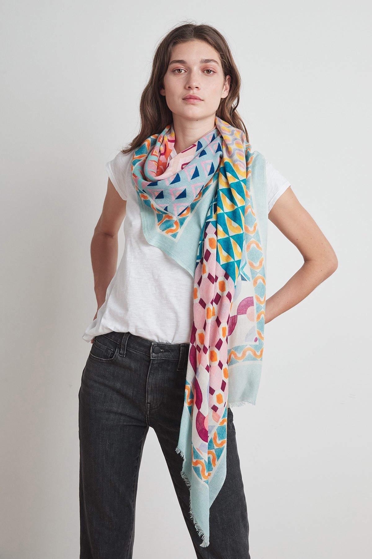PRINTED SILK BLEND SCARF BY VISMAYA - Velvet Staging 2.0-26916304027844