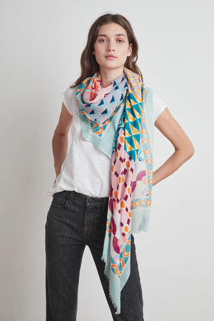 PRINTED SILK BLEND SCARF BY VISMAYA - Velvet Staging 2.0