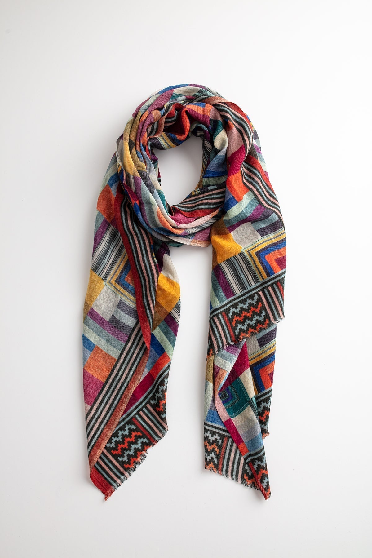 PRINTED SILK BLEND SCARF BY VISMAYA - Velvet Staging 2.0
