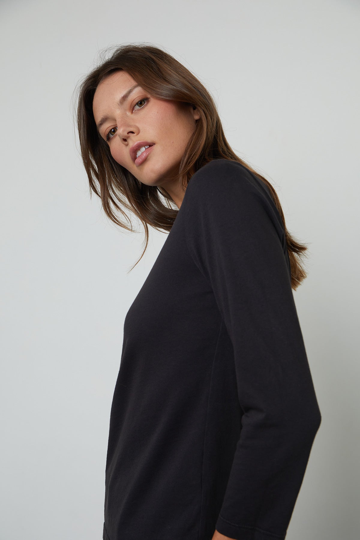 QUINNY 3/4 SLEEVE MOCK NECK TEE - Velvet Staging 2.0-26916308320452