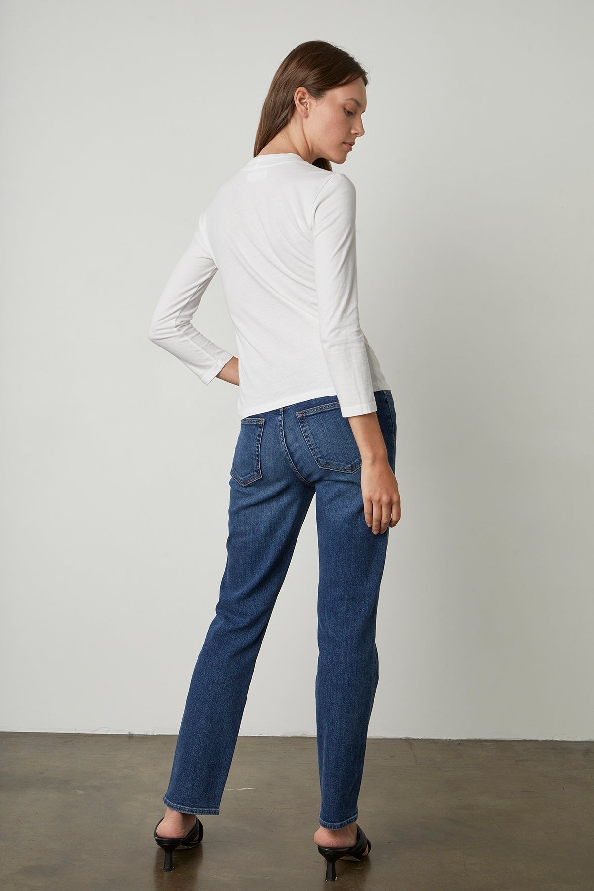 QUINNY 3/4 SLEEVE MOCK NECK TEE - Velvet Staging 2.0-26916307599556