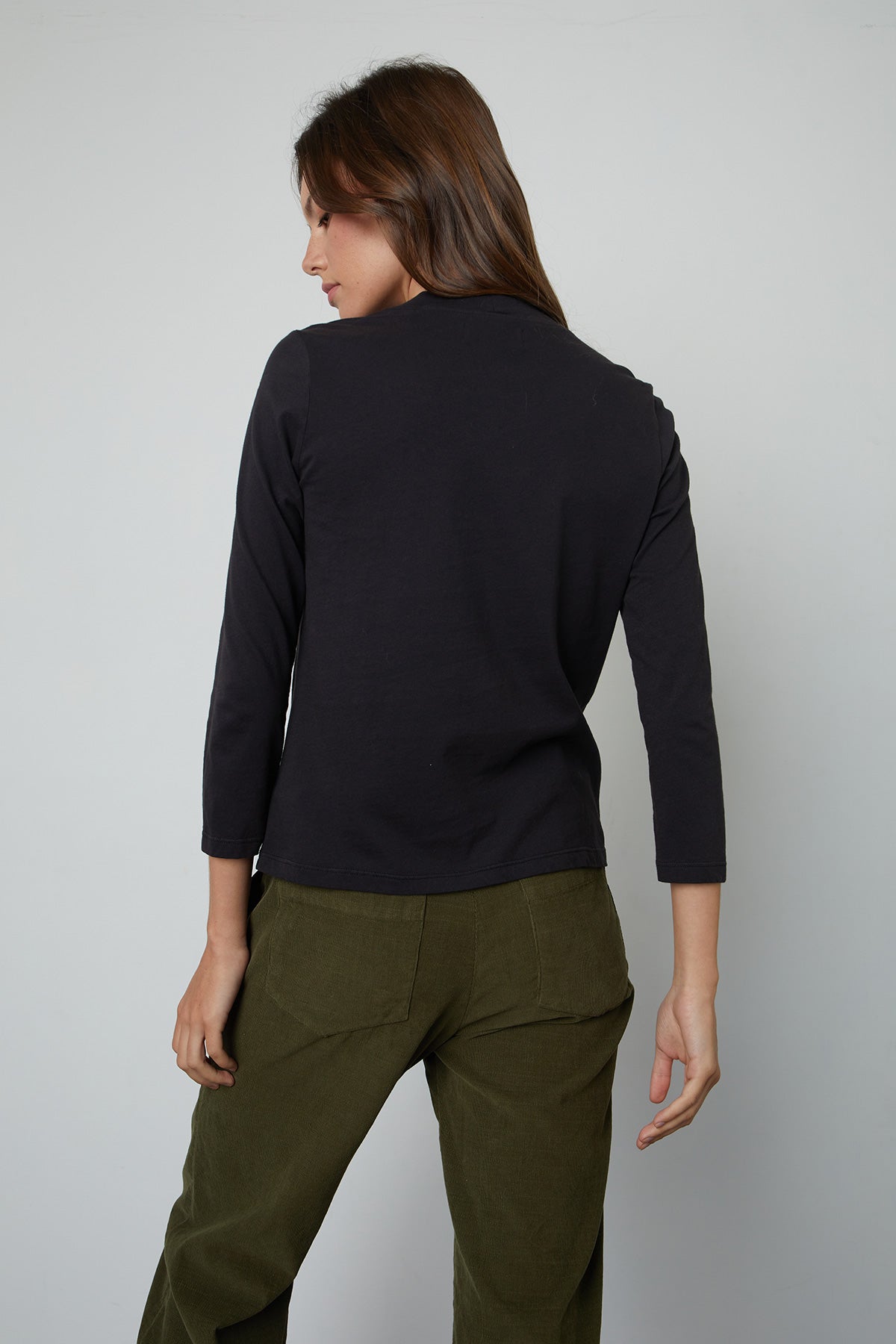 QUINNY 3/4 SLEEVE MOCK NECK TEE - Velvet Staging 2.0