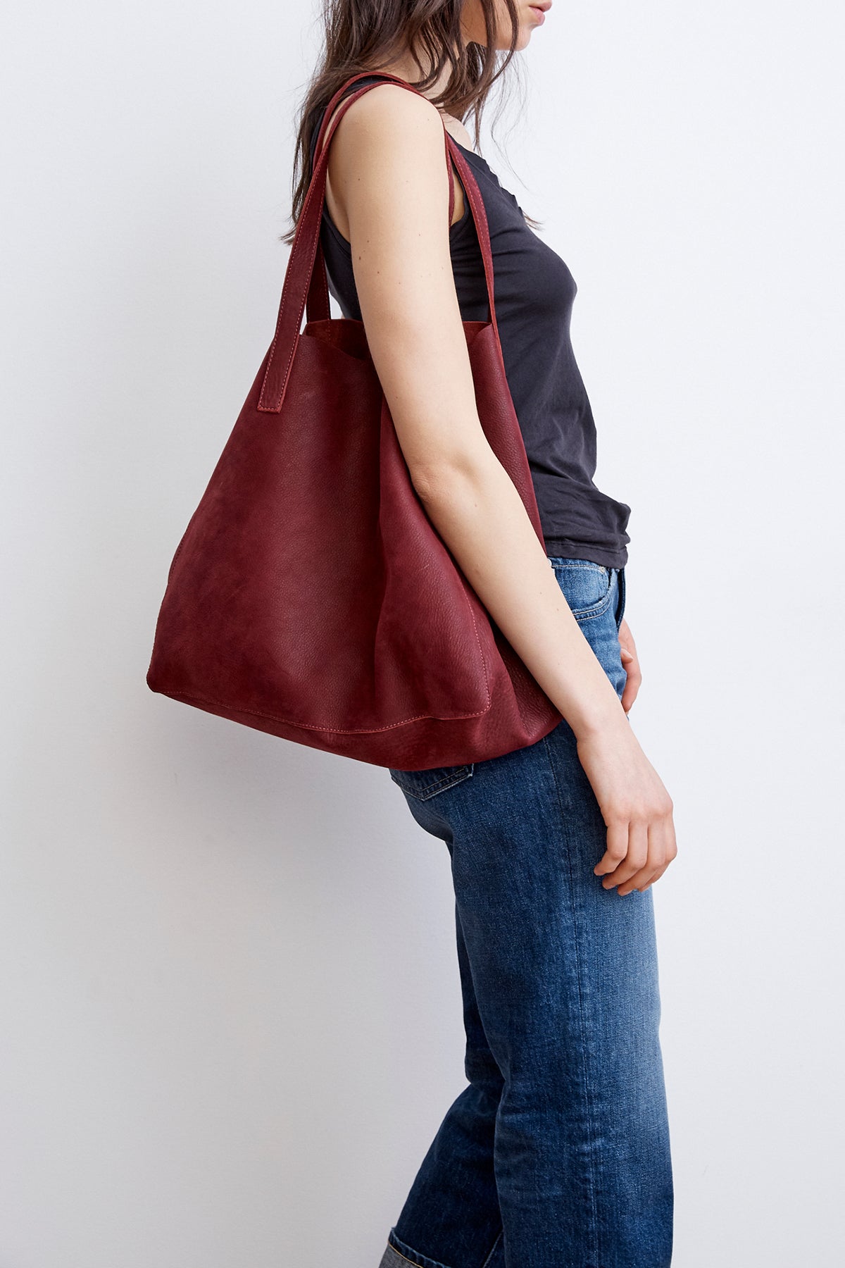 CLOVER LEATHER TOTE Velvet by Graham & Spencer-25282539978948
