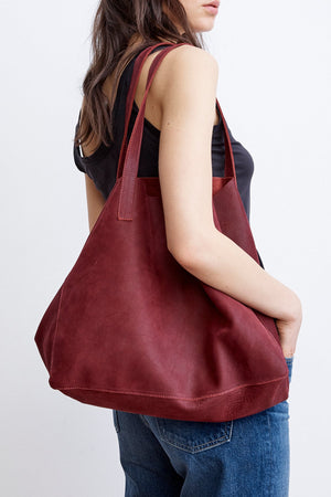 CLOVER LEATHER TOTE Velvet by Graham & Spencer