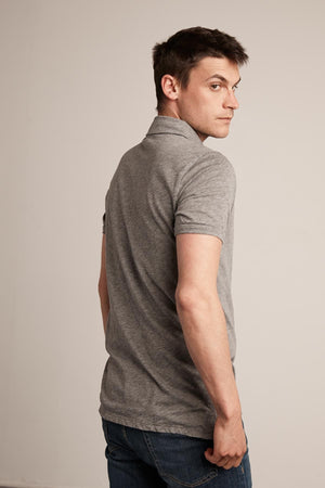RANDALL CHARCOAL COTTON SLUB POLO - Velvet Staging 2.0