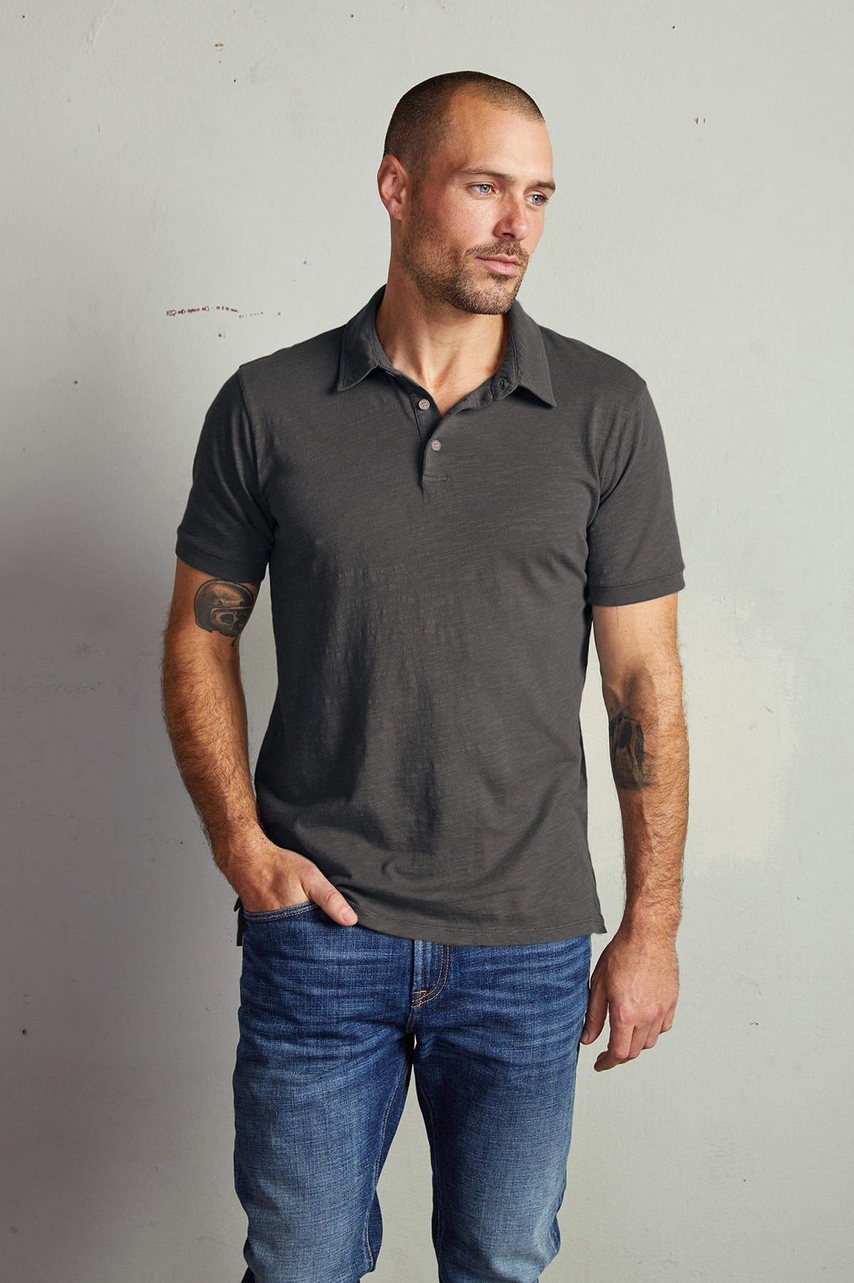 RANDALL COTTON SLUB POLO - Velvet Staging 2.0