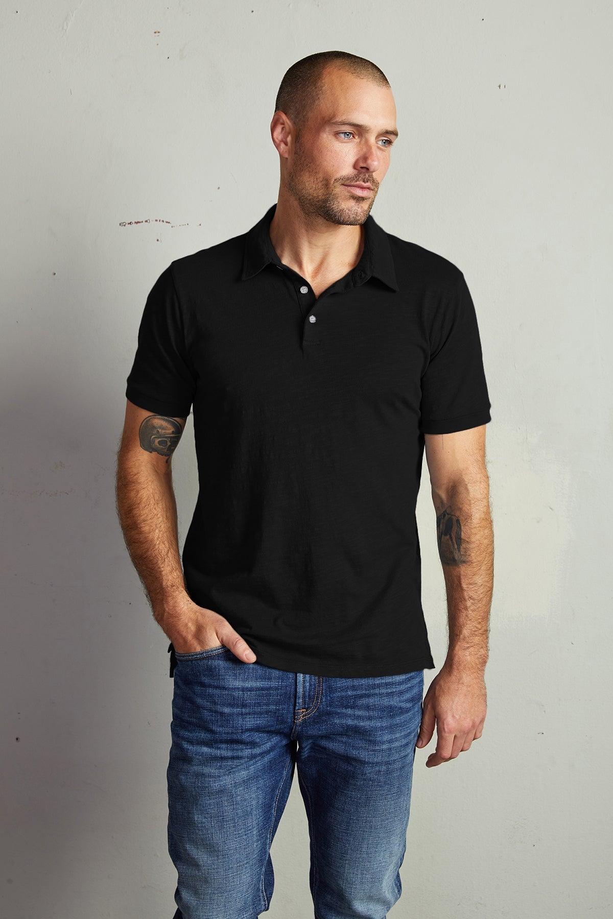 RANDALL COTTON SLUB POLO - Velvet Staging 2.0-26916316905668