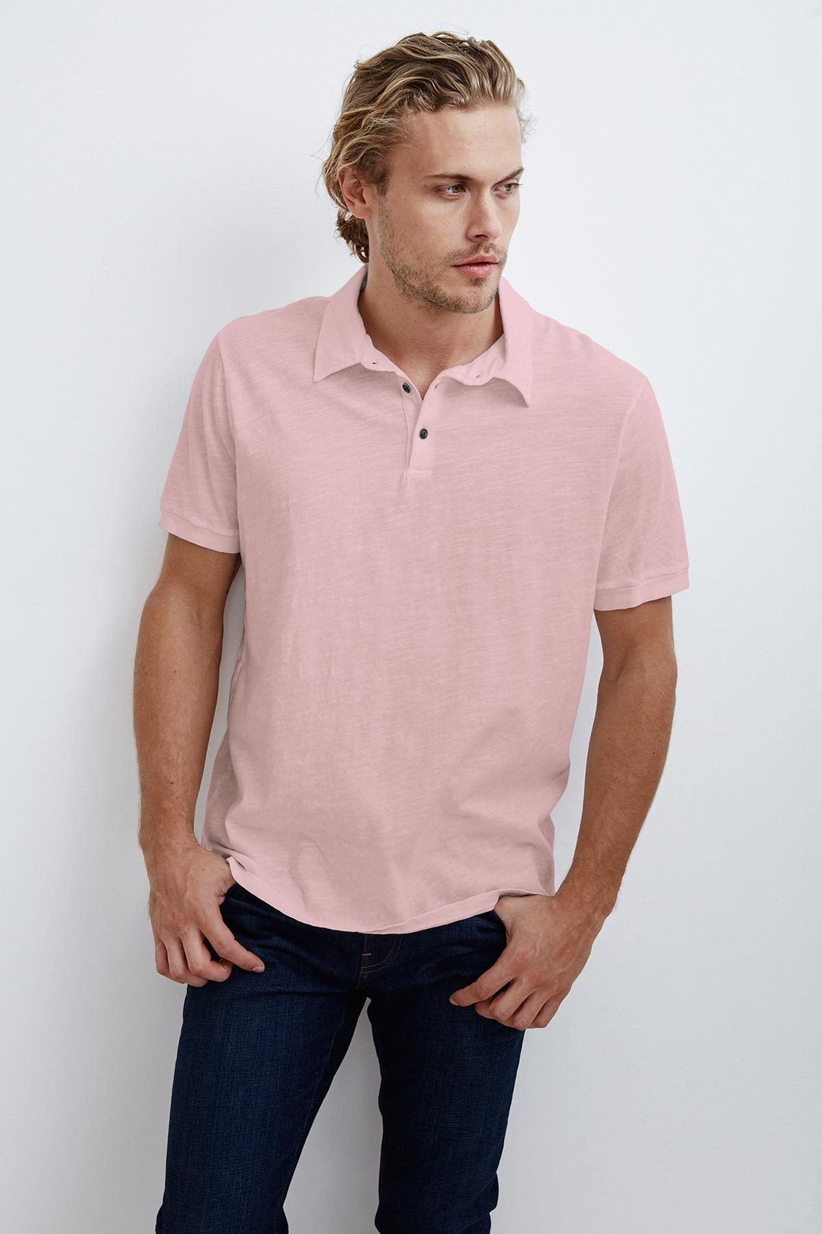 RANDALL COTTON SLUB POLO - Velvet Staging 2.0-26916311859396