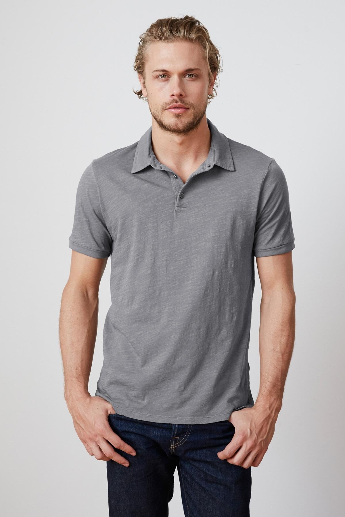 RANDALL COTTON SLUB POLO - Velvet Staging 2.0-26916311793860