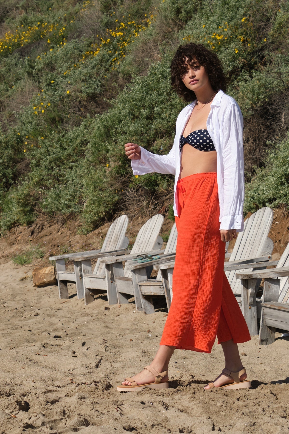 RAVYN COTTON GAUZE WIDE LEG PANT - Velvet Staging 2.0