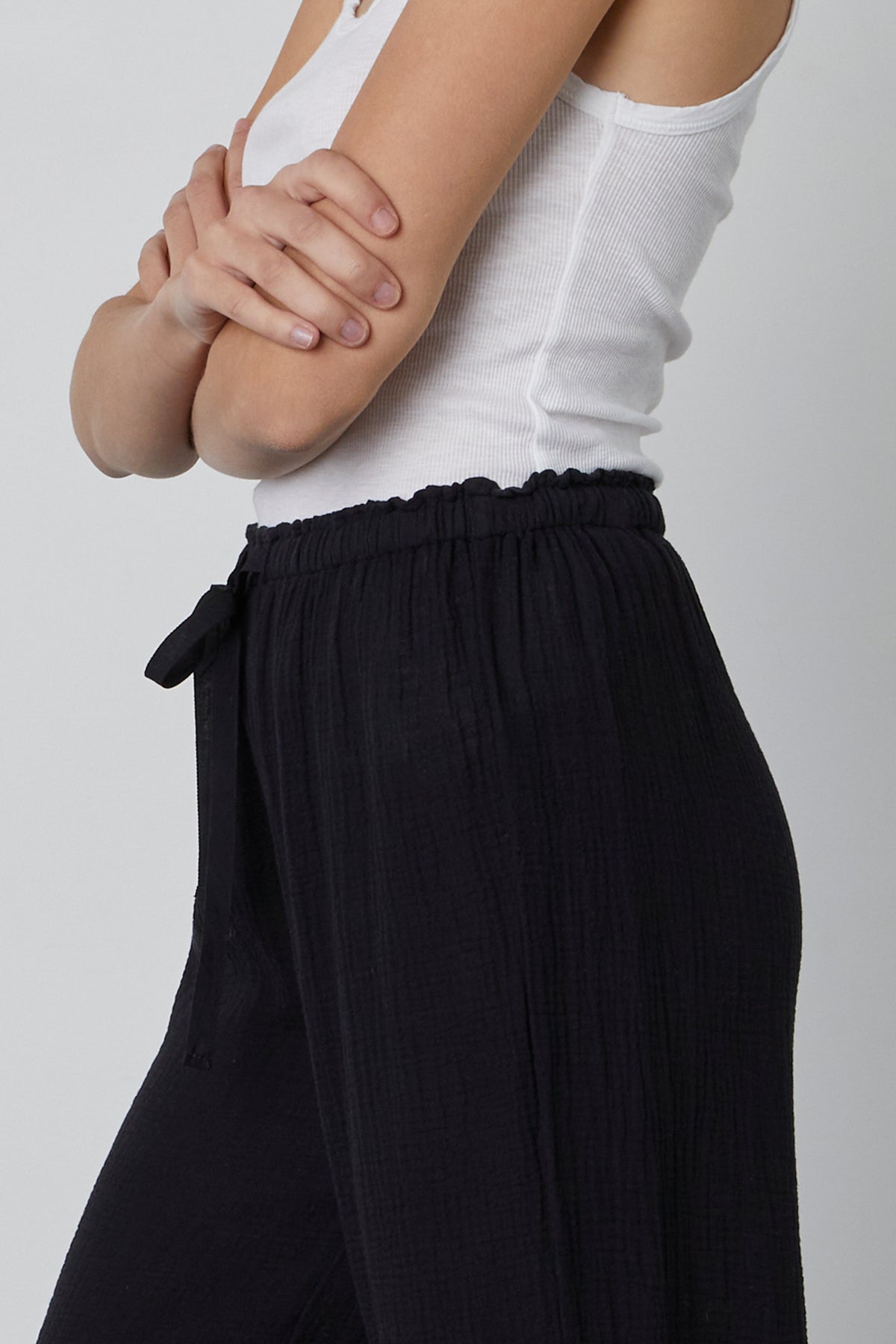 RAVYN COTTON GAUZE WIDE LEG PANT - Velvet Staging 2.0-26916312875204