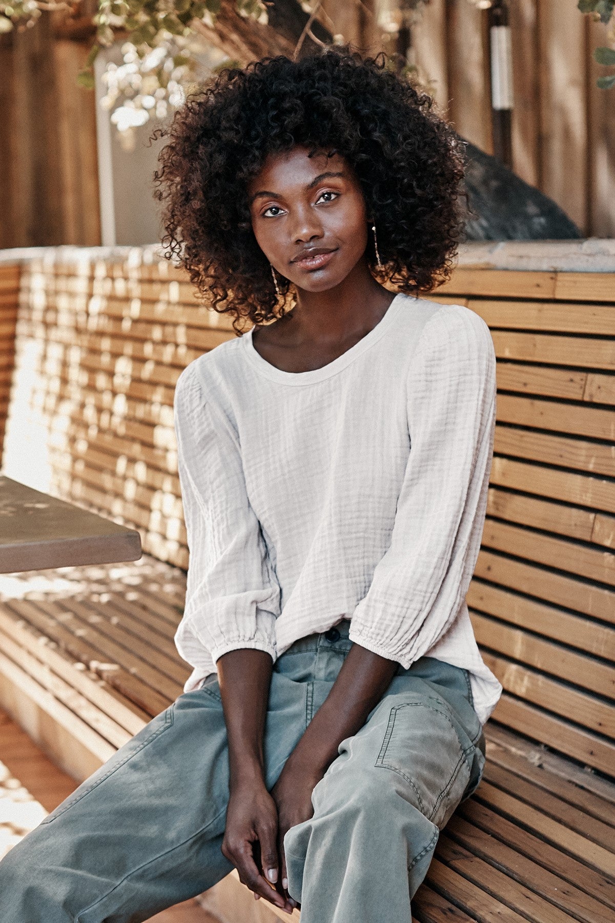 REEBA COTTON CONTRAST TOP - Velvet Staging 2.0