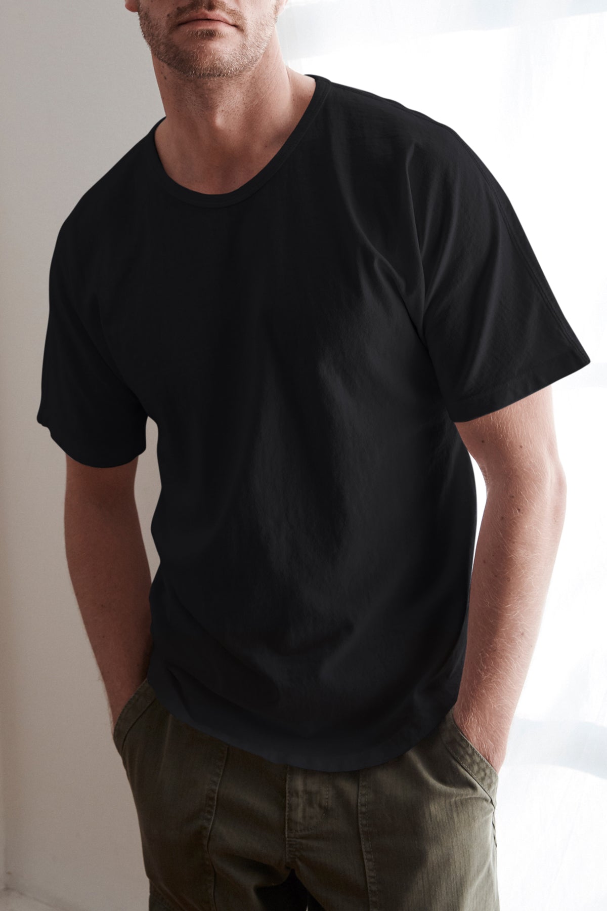 RICK COTTON JERSEY DROP SHOULDER CREW TEE - Velvet Staging 2.0
