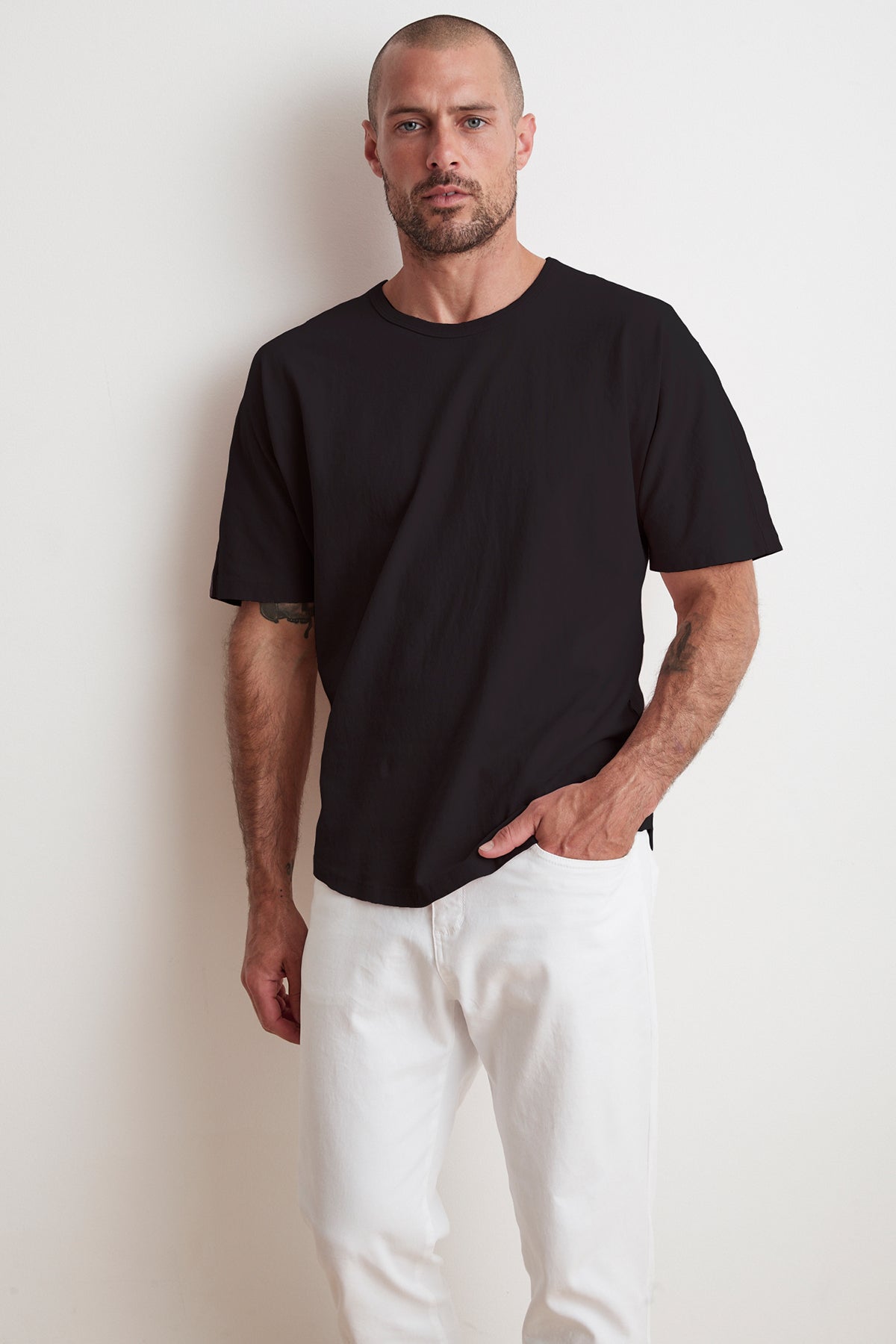 RICK DROP SHOULDER CREW TEE - Velvet Staging 2.0-26916314579140