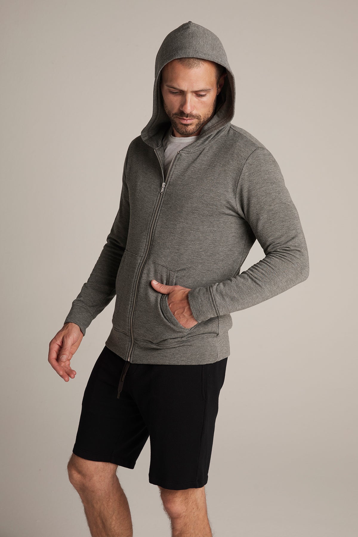 RODAN CHARCOAL LUXE FLEECE ZIP HOODIE - Velvet Staging 2.0