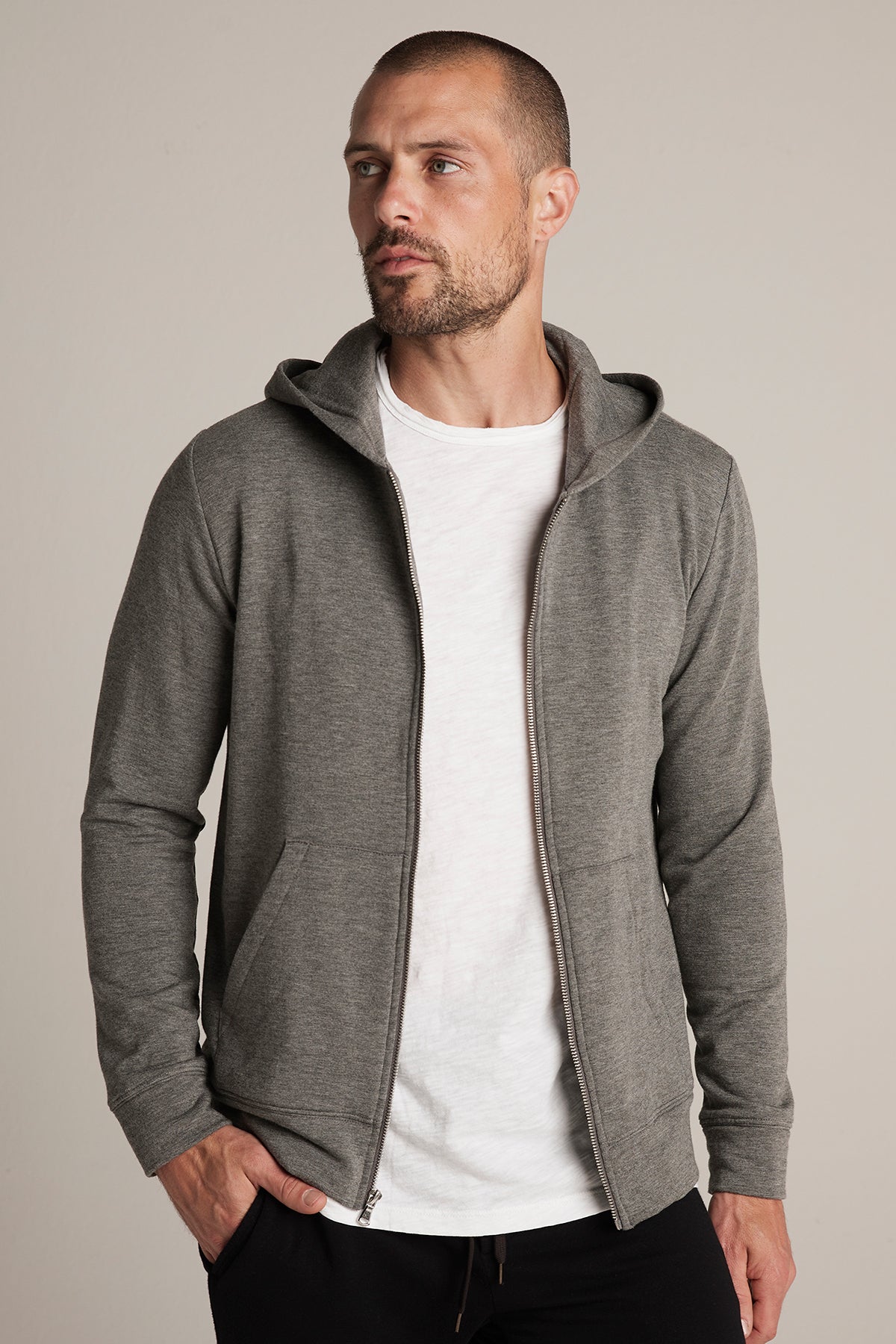 RODAN CHARCOAL LUXE FLEECE ZIP HOODIE - Velvet Staging 2.0-26916320280772