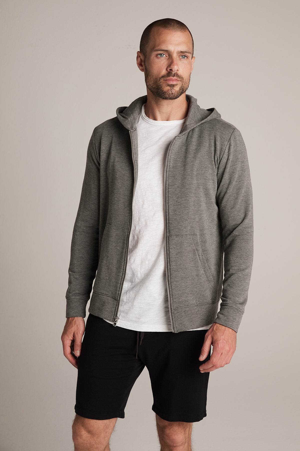 RODAN CHARCOAL LUXE FLEECE ZIP HOODIE - Velvet Staging 2.0