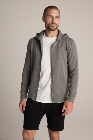 RODAN CHARCOAL LUXE FLEECE ZIP HOODIE - Velvet Staging 2.0
