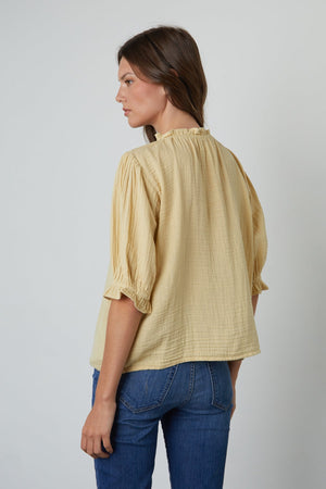 ROSA COTTON GAUZE RUFFLE TOP - Velvet Staging 2.0