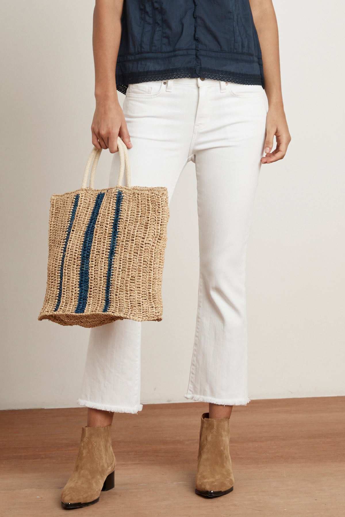 ROW STRIPE STRAW BAG - Velvet Staging 2.0